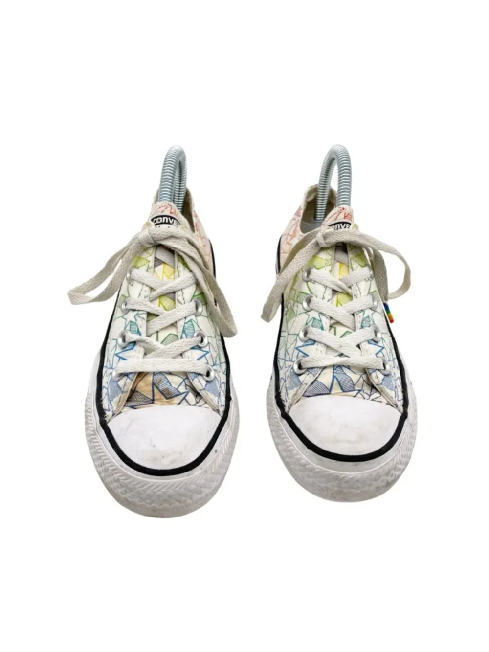 Converse Chuck Taylor All Star Pride Rainbow Shoes Low Top Sneakers Womens 6 - Picture 4 of 9